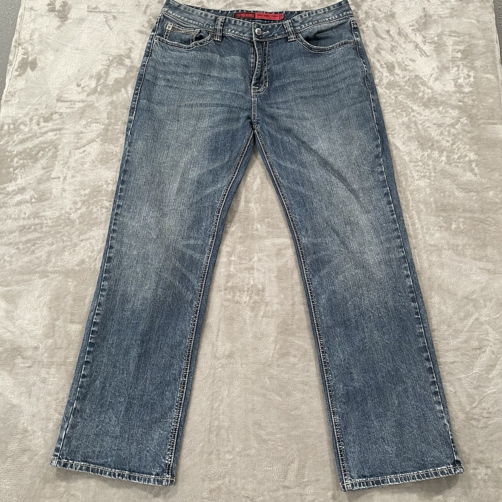 Rock & Roll Denin Jeans Mens 38x34 Blue Double Barrel Straight Relaxed Bootcut